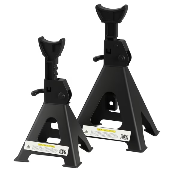 Dkriqie Heavy Duty Steel Jack Stand 3 Ton (6600 lb) With Double Locking and Large Foot Base, 2 Pack