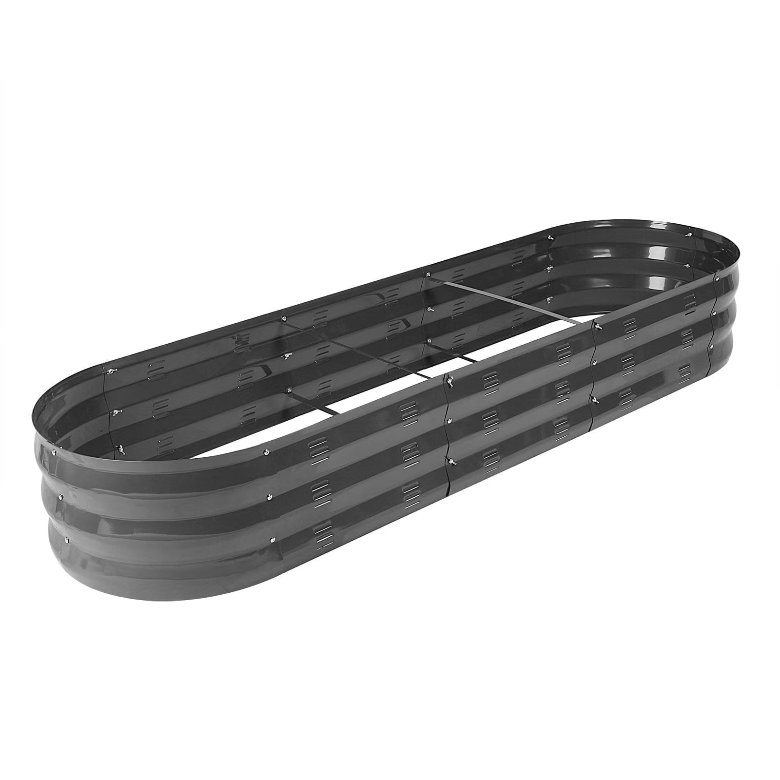 Nana Guard Raised Garden Bed Galvanized Metal Planter Box Outdoor, 67"D x 20"W x10"H, 7 Cu. ft. Grey